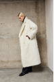 Long white women's coat